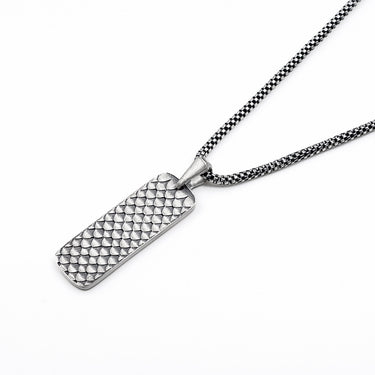 Draconique - Sterling Silver Men's Tag Pendant