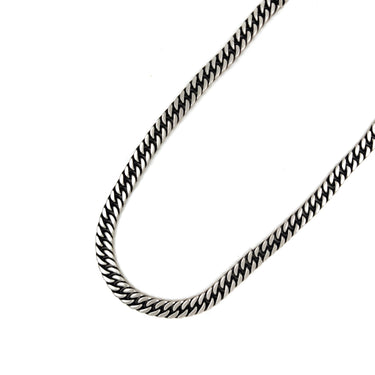 Men's 8mm oxidized Cuban chain in Stainless Steel.