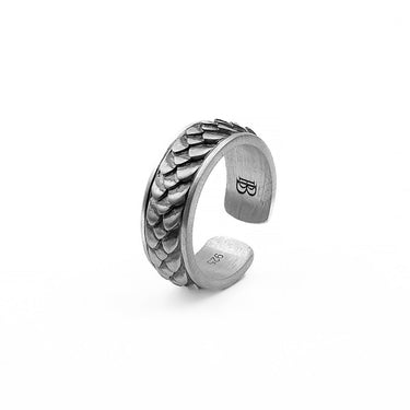 Leviathan - Sterling Silver Men's Adjustable Ring