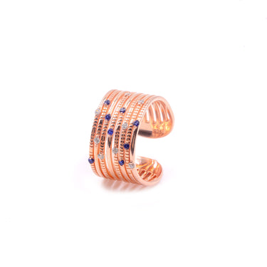 Multi layer Open Ring in Rose gold finish