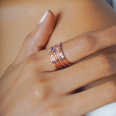 Multi layer Open Ring in Rose gold finish