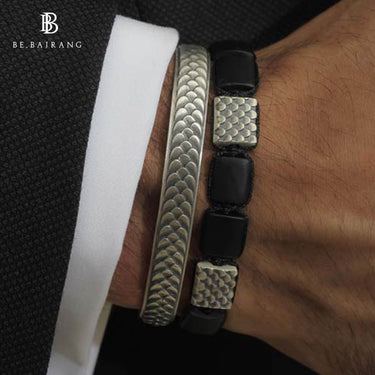 Draconique - Sterling Silver Men's Cuff bracelet
