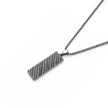 Draconique 2 - Sterling Silver Men's Tag Pendant