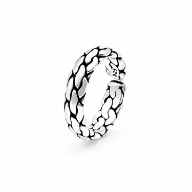 The Helix Weave - Sterling Silver Men's Ring