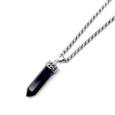 Amethyst Pyramid Pendant in 925 sterling silver