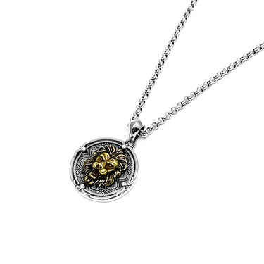 Lion Head pendant in sterling silver
