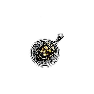 Lion Head pendant in sterling silver