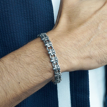 Fleura - Sterling Silver Men's Cuff Bracelet