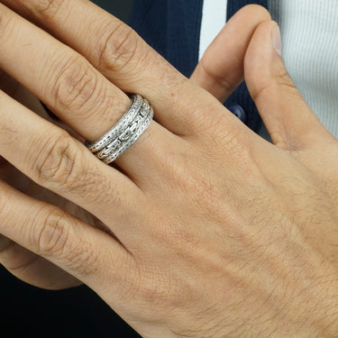 Bali woven ring in Sterling silver