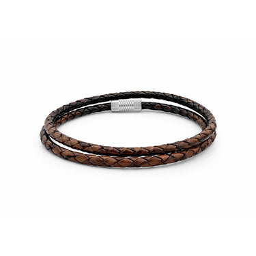 4mm Double Wrap Bracelet in multicolour leather