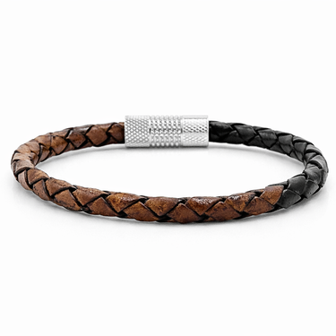 5mm Round bracelet in Genuine multi colour Leather