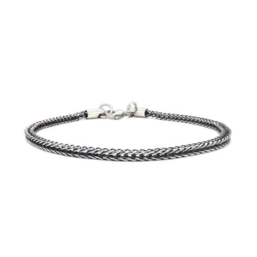 Foxtail Chain  Bracelet in  Oxidized Finish.