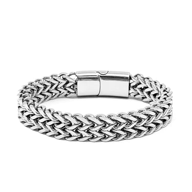 Men's Thick Double Layer Flat Chain Bracelet