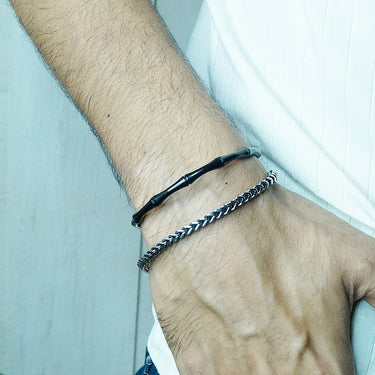 Bamboo Cuff in Black finish