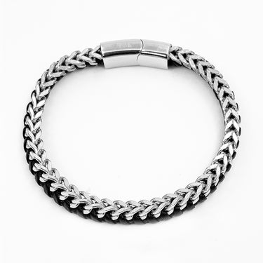 Two in 1 chain leather Bracelet