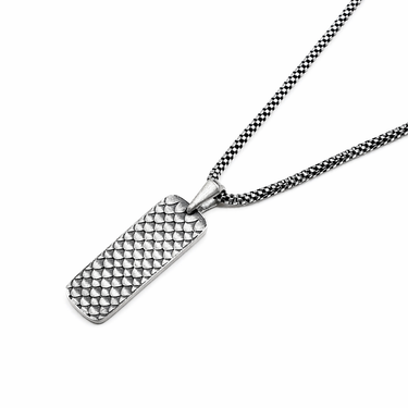 Draconique - Sterling Silver Men's Tag Pendant