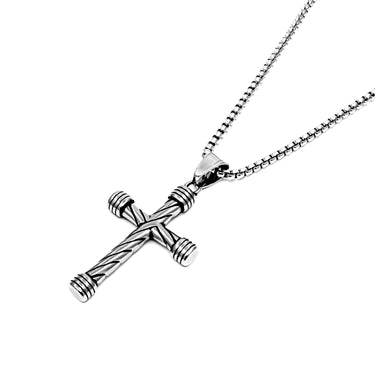 Twisted cross chain Pendant