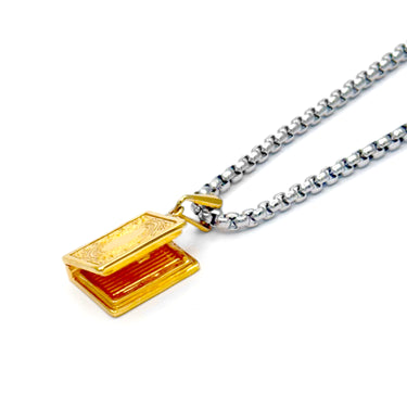 Secret Gold Book Pendant chain