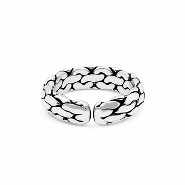 The Helix Weave - Sterling Silver Men's Ring