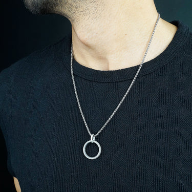 Draconique circle pendant in 925 sterling silver