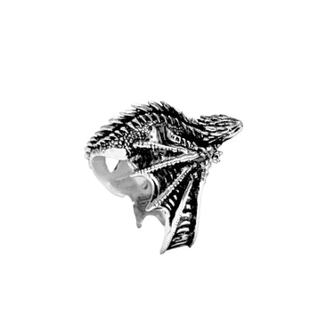 Drogon -  3D Dragon ring in sterling silver