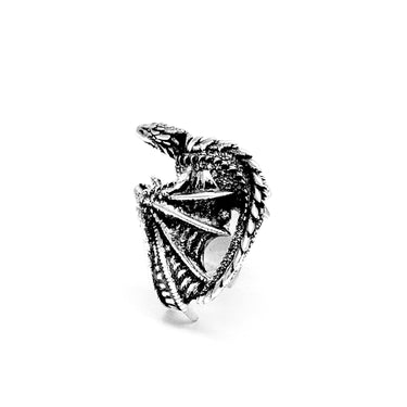 Drogon -  3D Dragon ring in sterling silver