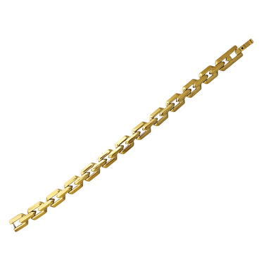 Bold Yellow Gold Stainless Steel Link Bracelet
