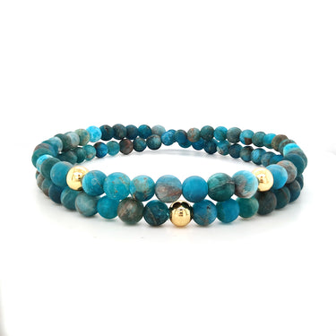 Natural Apatite Gemstone wrap bracelet