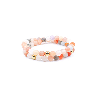 Natural ,Mix moonstone Gemstone wrap bracelet
