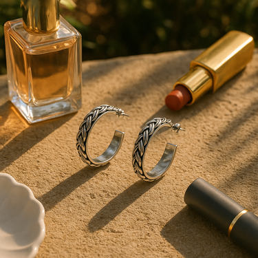 Braided Rope Half Hoop Earrings