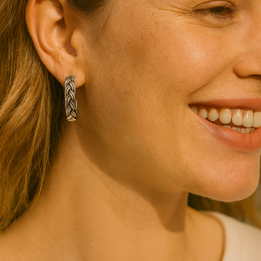 Braided Rope Half Hoop Earrings