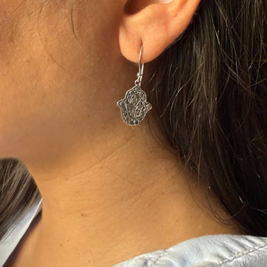 Hamsa Hand Dangle Earrings