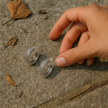 Ornate Filigree Hoop Earrings