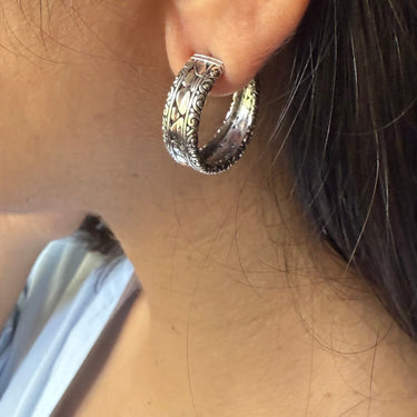 Ornate Filigree Hoop Earrings