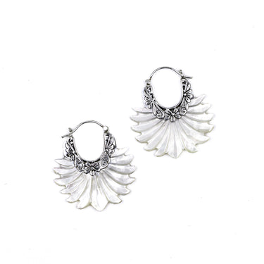 Floral Fan Drop Earrings