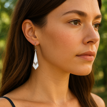 Geo Grace Shell Earrings
