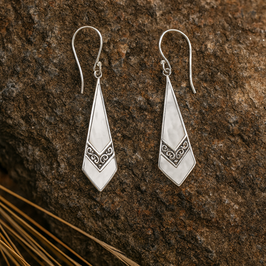 Geo Grace Shell Earrings