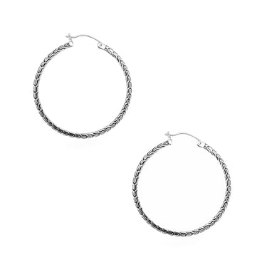 Byzantine Chain Hoop Earrings