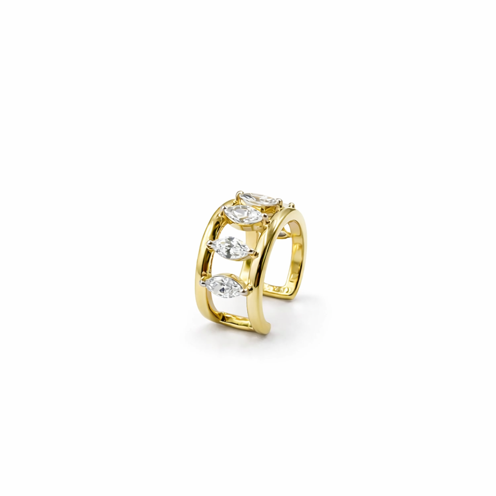 Marquise diamond Minimal Ear Cuff