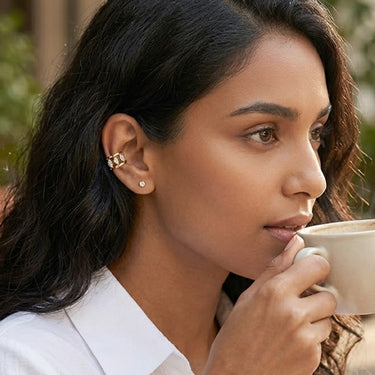 Marquise diamond Minimal Ear Cuff