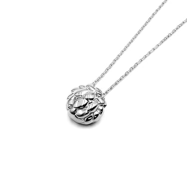 Minimal Dragon Scale Pendant in 925 Sterling Silver | Everyday Silver Necklace for Women