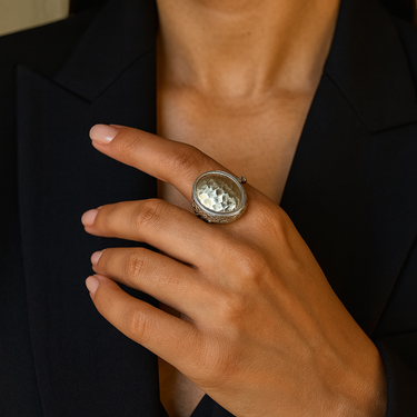 Hammered Dome Statement Ring