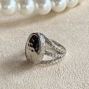 Hammered Dome Statement Ring