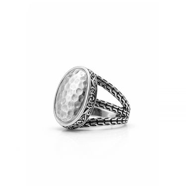 Hammered  Statement Ring in 925 sterling silver