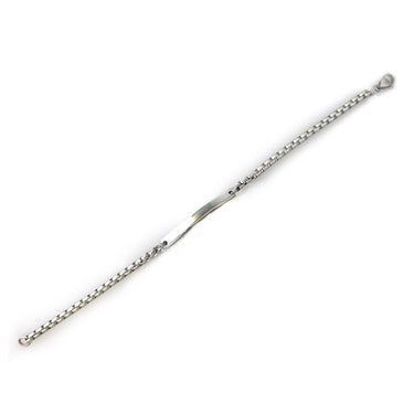 Men's Silver Stainless Steel engravable Bracelet